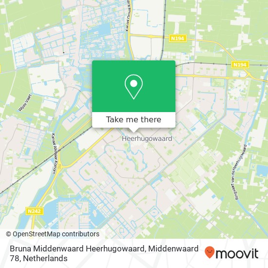 Bruna Middenwaard Heerhugowaard, Middenwaard 78 map