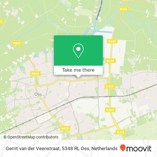 Gerrit van der Veenstraat, 5348 RL Oss map