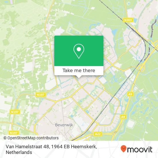 Van Hamelstraat 48, 1964 EB Heemskerk Karte