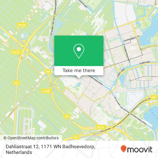 Dahliastraat 12, 1171 WN Badhoevedorp Karte