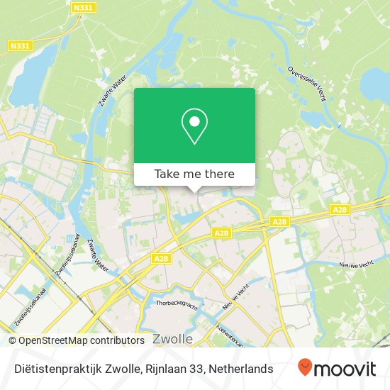 Diëtistenpraktijk Zwolle, Rijnlaan 33 map