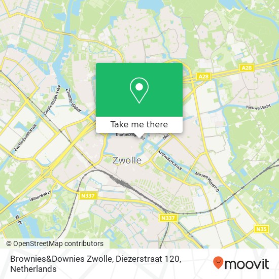 Brownies&Downies Zwolle, Diezerstraat 120 map