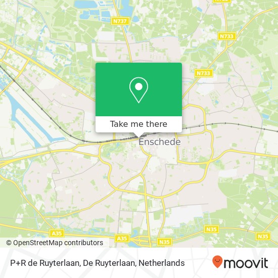 P+R de Ruyterlaan, De Ruyterlaan Karte