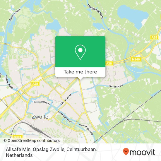 Allsafe Mini Opslag Zwolle, Ceintuurbaan map