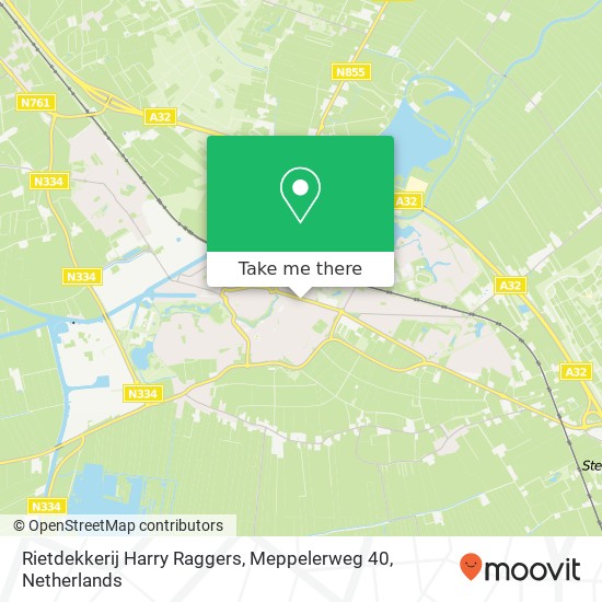 Rietdekkerij Harry Raggers, Meppelerweg 40 map