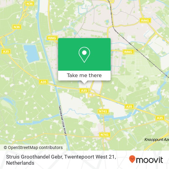 Struis Groothandel Gebr, Twentepoort West 21 map