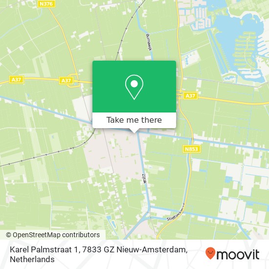 Karel Palmstraat 1, 7833 GZ Nieuw-Amsterdam Karte