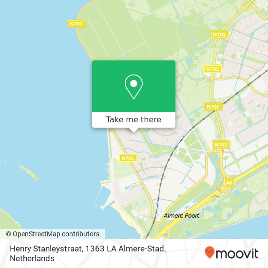 Henry Stanleystraat, 1363 LA Almere-Stad map