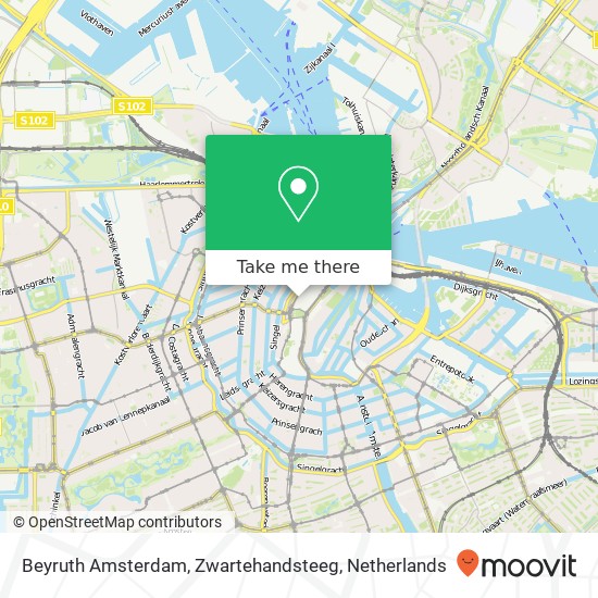 Beyruth Amsterdam, Zwartehandsteeg map