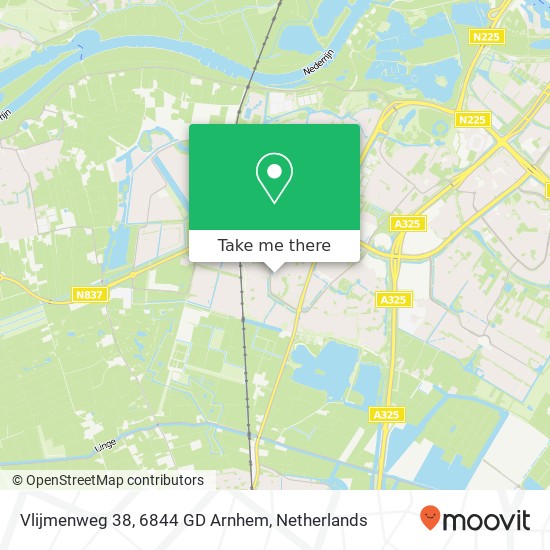 Vlijmenweg 38, 6844 GD Arnhem map