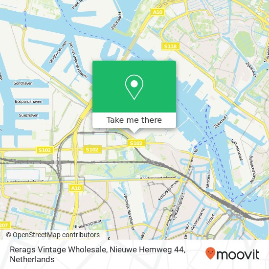 Rerags Vintage Wholesale, Nieuwe Hemweg 44 map