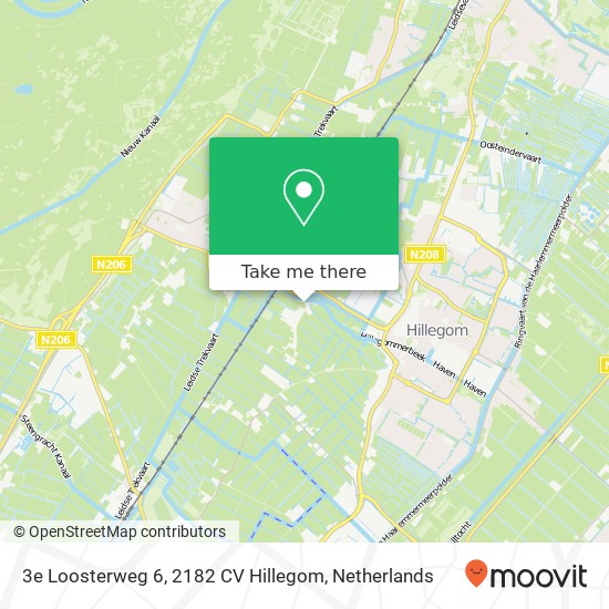 3e Loosterweg 6, 2182 CV Hillegom map