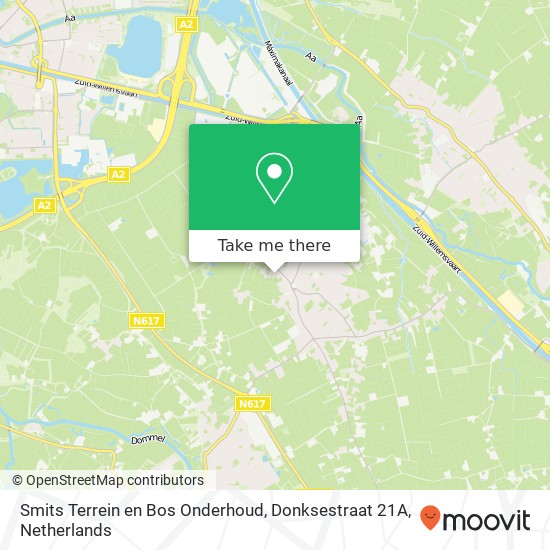 Smits Terrein en Bos Onderhoud, Donksestraat 21A map