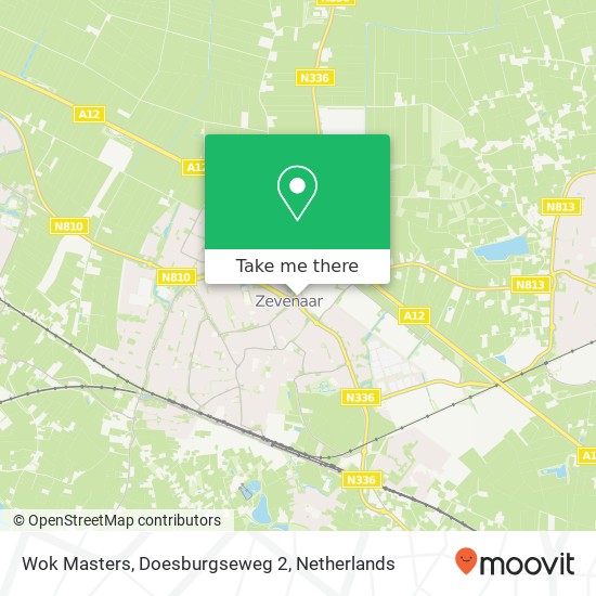 Wok Masters, Doesburgseweg 2 Karte