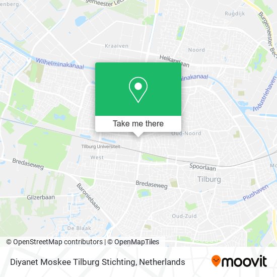 Diyanet Moskee Tilburg Stichting Karte
