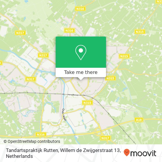 Tandartspraktijk Rutten, Willem de Zwijgerstraat 13 map