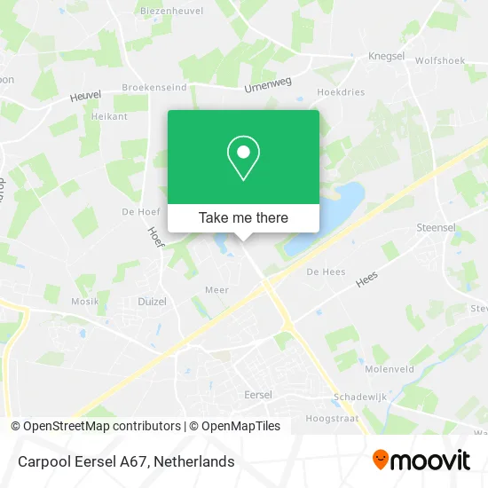 Carpool Eersel A67 map