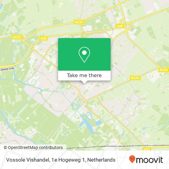 Vossole Vishandel, 1e Hogeweg 1 map