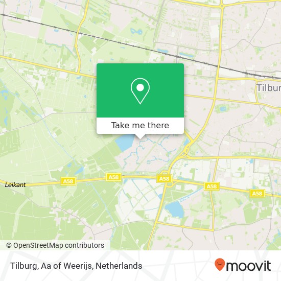 Tilburg, Aa of Weerijs map