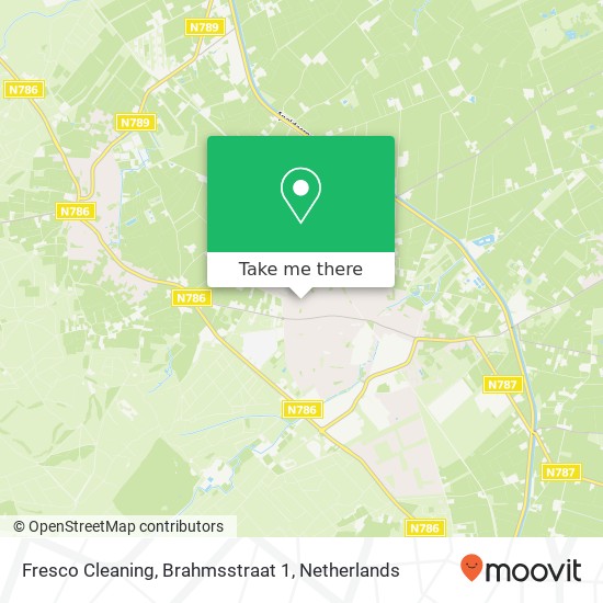 Fresco Cleaning, Brahmsstraat 1 map