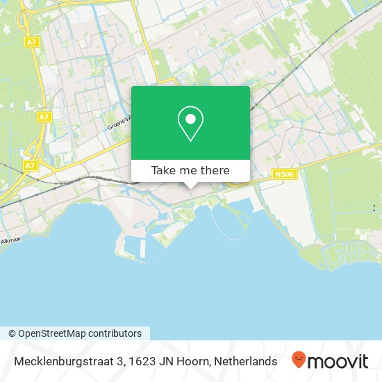 Mecklenburgstraat 3, 1623 JN Hoorn map