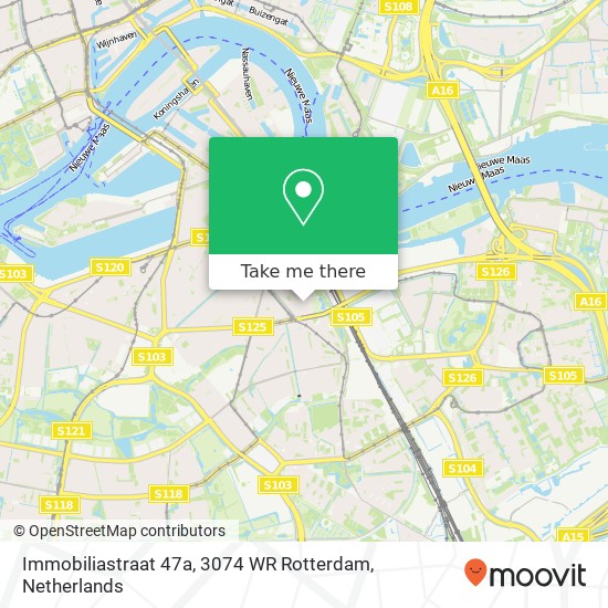 Immobiliastraat 47a, 3074 WR Rotterdam Karte