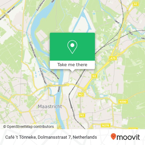 Café 't Tönneke, Dolmansstraat 7 map