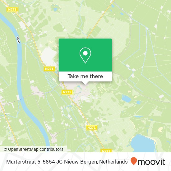 Marterstraat 5, 5854 JG Nieuw-Bergen map