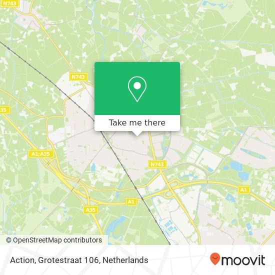 Action, Grotestraat 106 map