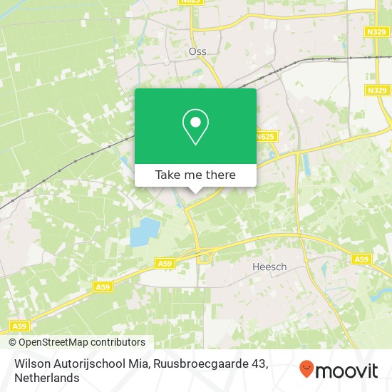 Wilson Autorijschool Mia, Ruusbroecgaarde 43 map