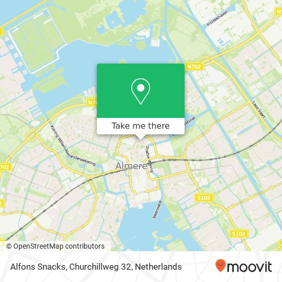Alfons Snacks, Churchillweg 32 map