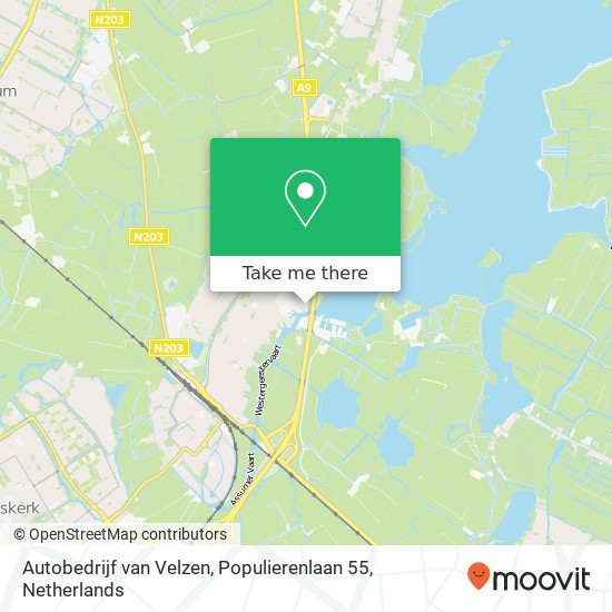 Autobedrijf van Velzen, Populierenlaan 55 map