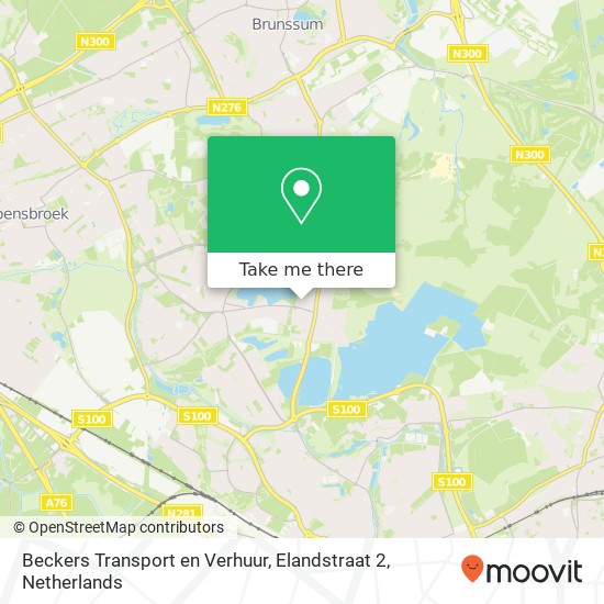 Beckers Transport en Verhuur, Elandstraat 2 map