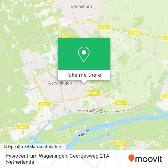 Fysiocentrum Wageningen, Geertjesweg 21A Karte