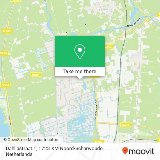 Dahliastraat 1, 1723 XM Noord-Scharwoude map