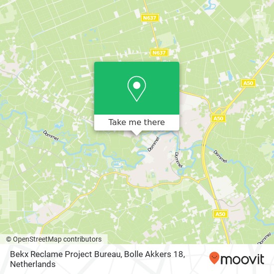 Bekx Reclame Project Bureau, Bolle Akkers 18 map