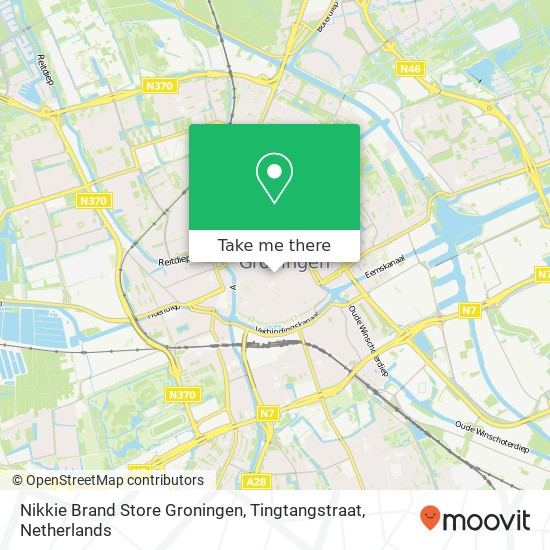 Nikkie Brand Store Groningen, Tingtangstraat Karte