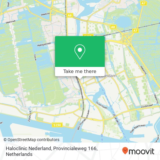 Haloclinic Nederland, Provincialeweg 166 map