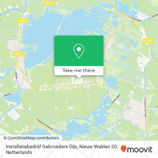 Installatiebedrijf Gebroeders Dijs, Nieuw Walden 20 map