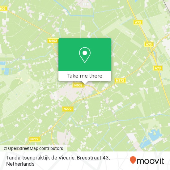 Tandartsenpraktijk de Vicarie, Breestraat 43 map