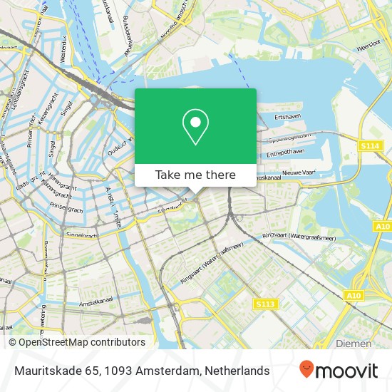 Mauritskade 65, 1093 Amsterdam map