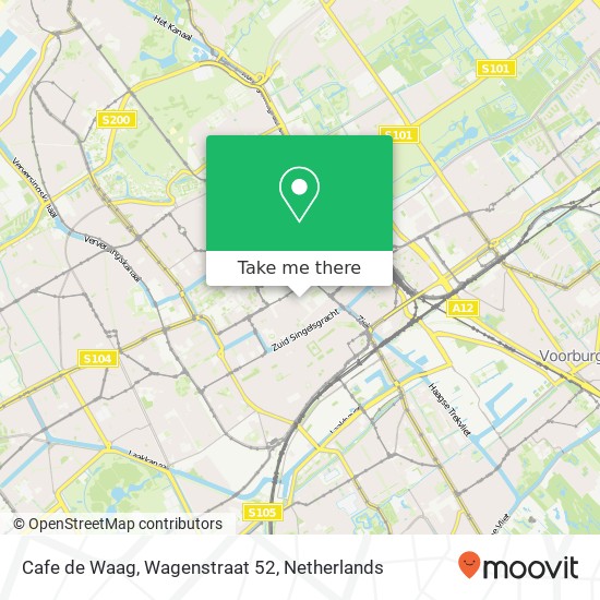 Cafe de Waag, Wagenstraat 52 map