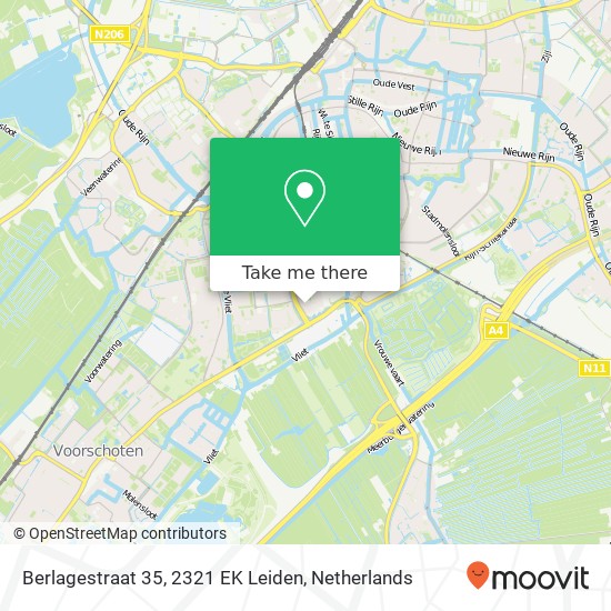 Berlagestraat 35, 2321 EK Leiden Karte