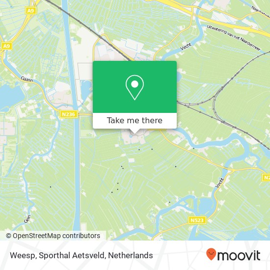 Weesp, Sporthal Aetsveld map