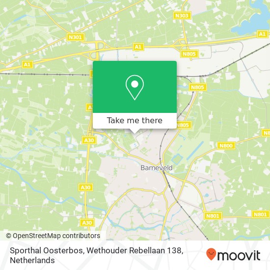 Sporthal Oosterbos, Wethouder Rebellaan 138 map