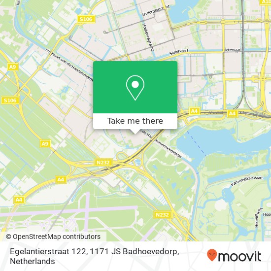 Egelantierstraat 122, 1171 JS Badhoevedorp map