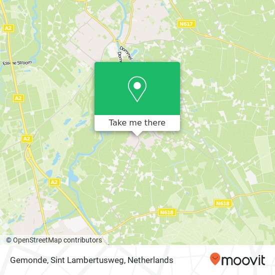 Gemonde, Sint Lambertusweg map