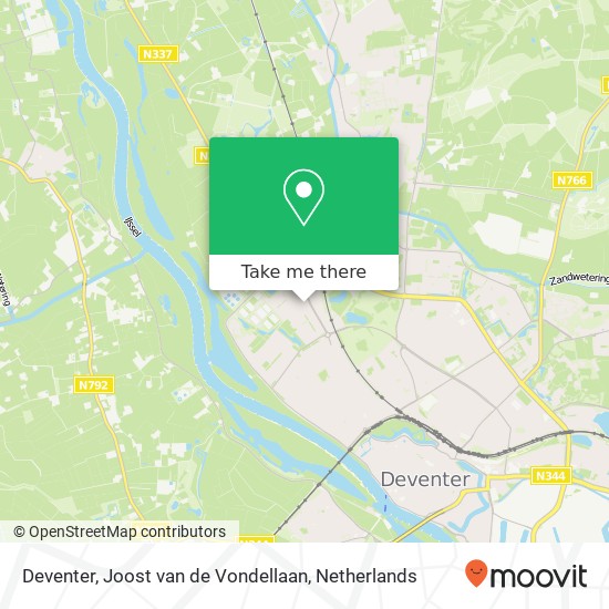 Deventer, Joost van de Vondellaan Karte