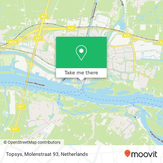 Topsys, Molenstraat 93 Karte