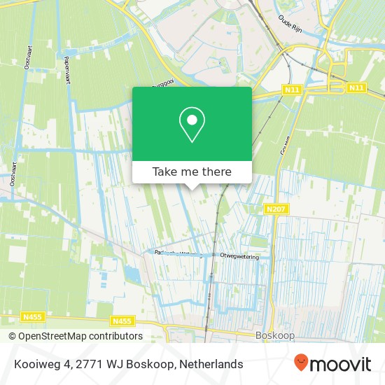 Kooiweg 4, 2771 WJ Boskoop map
